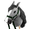 Zestaw Skippi - Hobby Horse szary i dodatkowy kantar - ciemny zielony