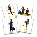 Zestaw Skippi - Hobby Horse Bursztyn i przeszkoda do skakania 135 cm