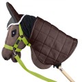 Zestaw Skippi - Hobby Horse Gniady - Derka szary i brąz - Kantar j-zielony