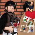 Zestaw Skippi - Hobby Horse Gniady - Derka szary i brąz - Kantar czerwony
