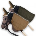 Zestaw Skippi - Hobby Horse Gniady - Derka i nauszniki - beż i oliwka