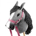Zestaw Skippi - Hobby Horse Szary i dodatkowy Kantar - różowy