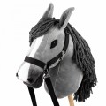 Zestaw Skippi - Hobby Horse Szary - Derka i nauszniki - fuksja i granat
