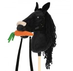 Hobby Horse A3 Skippi duży czarny, marchewka, czarny kantar, wodze, mufka