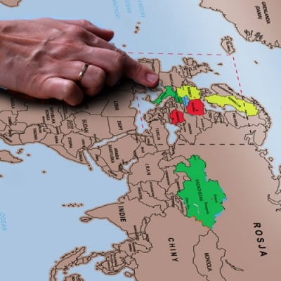 Mapa Odkrywcy - Świat (PL) - ulepszona zdrapka