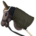 Derka dwustronna i nauszniki Skippi dla Hobby Horse - beż i oliwka