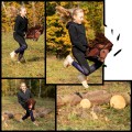 Zestaw Skippi - Hobby Horse Bursztyn i przeszkoda do skakania 135 cm