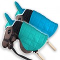 Zestaw Skippi - Hobby Horse Gniady - Derka i nauszniki - mięta i niebieski