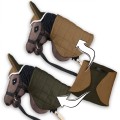 Zestaw Skippi - Hobby Horse Gniady - Derka i nauszniki - beż i oliwka