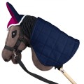 Zestaw Skippi - Hobby Horse Gniady - Derka i nauszniki - fuksja i granat