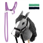 Zestaw Skippi - Hobby Horse Szary i dodatkowy Kantar - lawendowy
