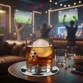 Szklanka do whisky z piłką i podkładka piłka