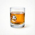 Szklanka do whisky z piłką i podkładka piłka