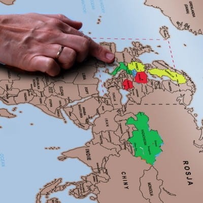 Mapa Odkrywcy - Świat (PL) - ulepszona zdrapka